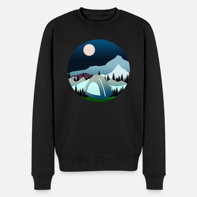 Randonnée Camping Alpinisme Trekking - Pull Premium bio Homme - noir