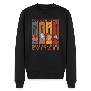 Gitarre Musik Gitarisst Gitarren Spruch - Männer Premium Bio Pullover - Schwarz - Vorne - Nico (187cm)