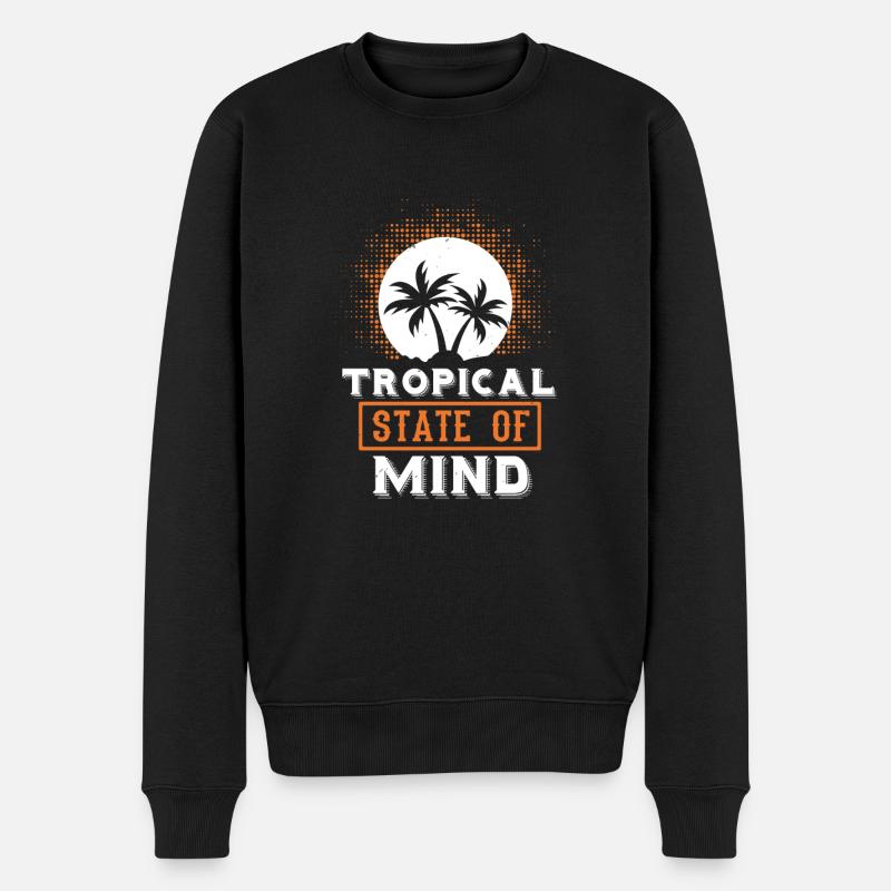 TROPISCHER GEMÜTSZUSTAND - Männer Premium Bio Pullover - Schwarz