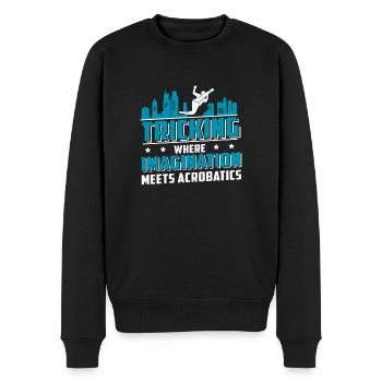 Tromper l’imagination rencontre l’acrobatie - Pull Premium bio Homme - noir - Devant - Nico (187cm)