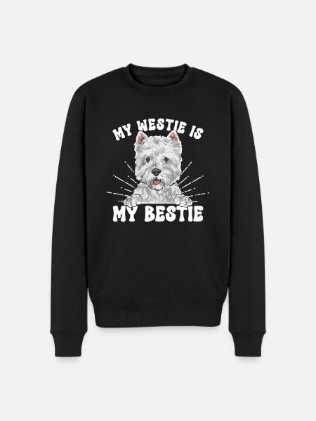 West Highland White Terrier Westie - Men's Premium Organic Jumper - black