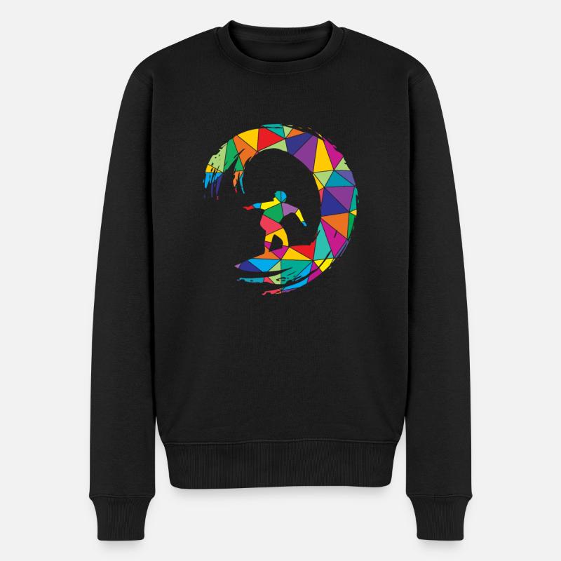 Surfeur Polygone Surfeurs - Pull Premium bio Homme - noir