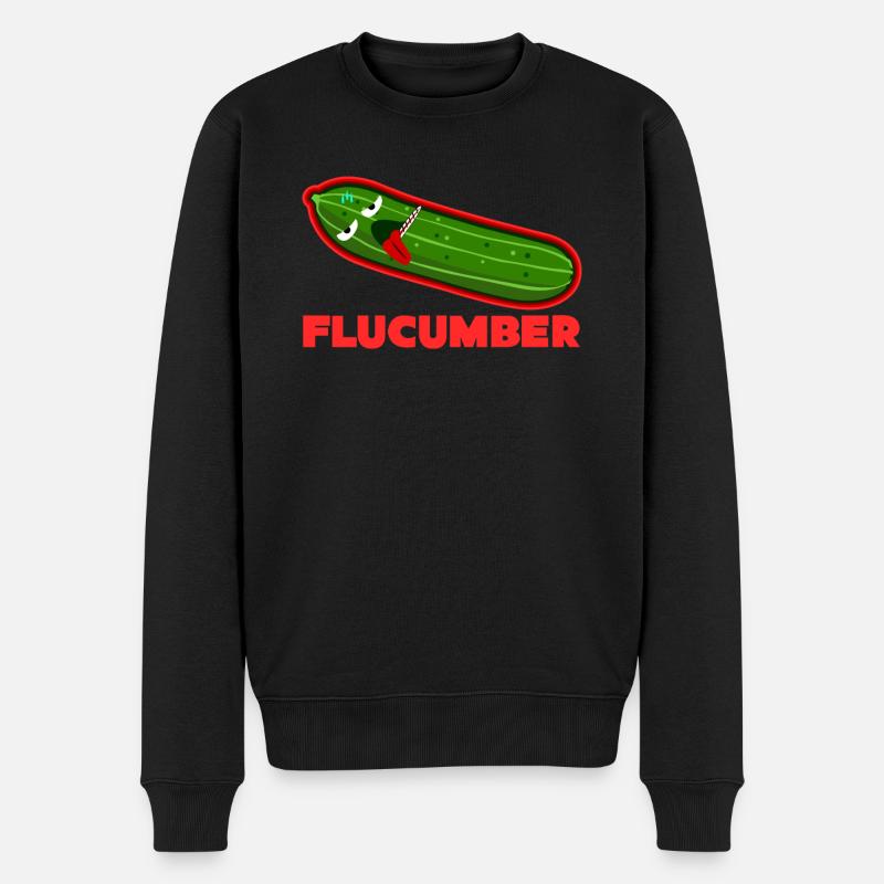 Kranke Gurke Flucumber Gurken - Männer Premium Bio Pullover - Schwarz