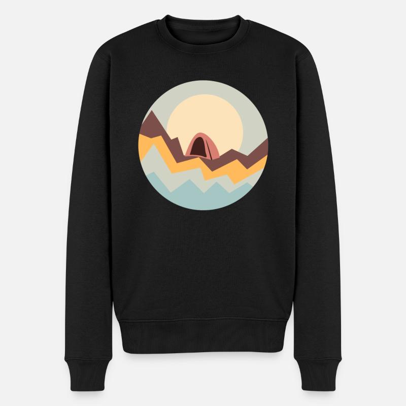 Alpinisme Trekking Camping de randonnée - Pull Premium bio Homme - noir