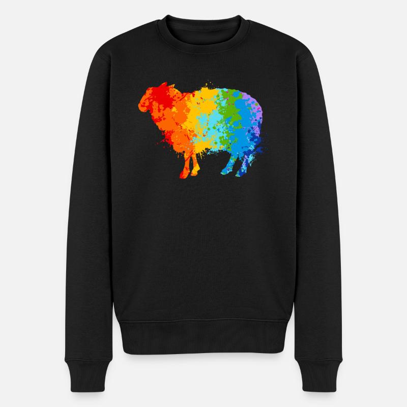 Sheep Splash Art Shepherd - Pull Premium bio Homme - noir