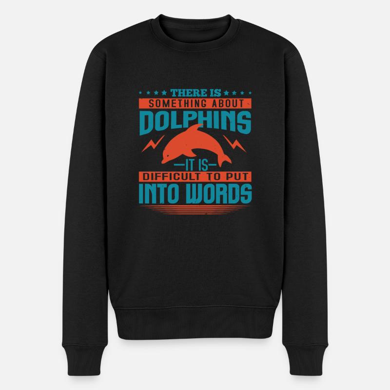 IL Y A QUELQUE CHOSE À PROPOS DES DAUPHINS QU’IL EST DIFFICILE DE - Pull Premium bio Homme - noir