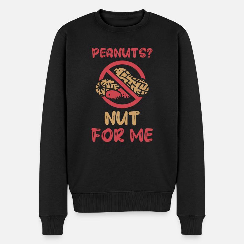 Erdnüsse? Nicht Für Mich Erdnuss-allergiker - Männer Premium Bio Pullover - Schwarz