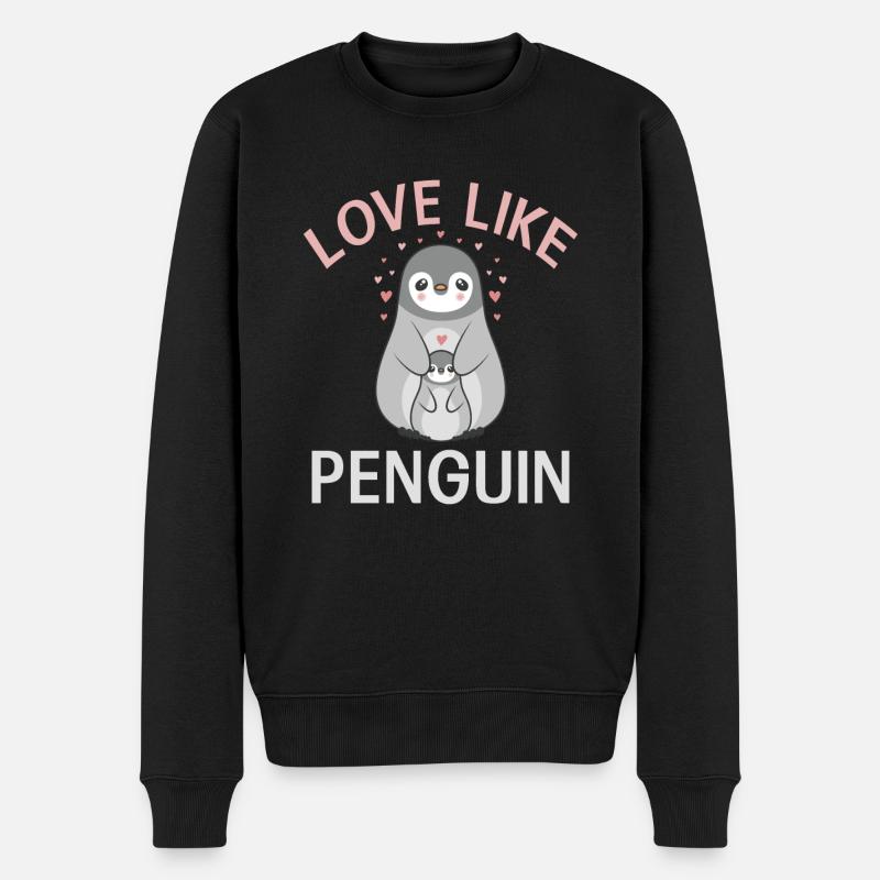 Penguin Lover Penguin Cadeaux - Pull Premium bio Homme - noir
