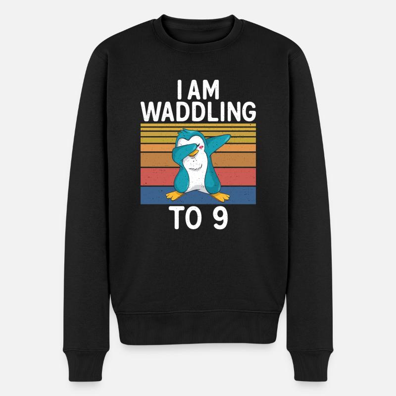 Penguin Lover Penguin Cadeaux - Pull Premium bio Homme - noir