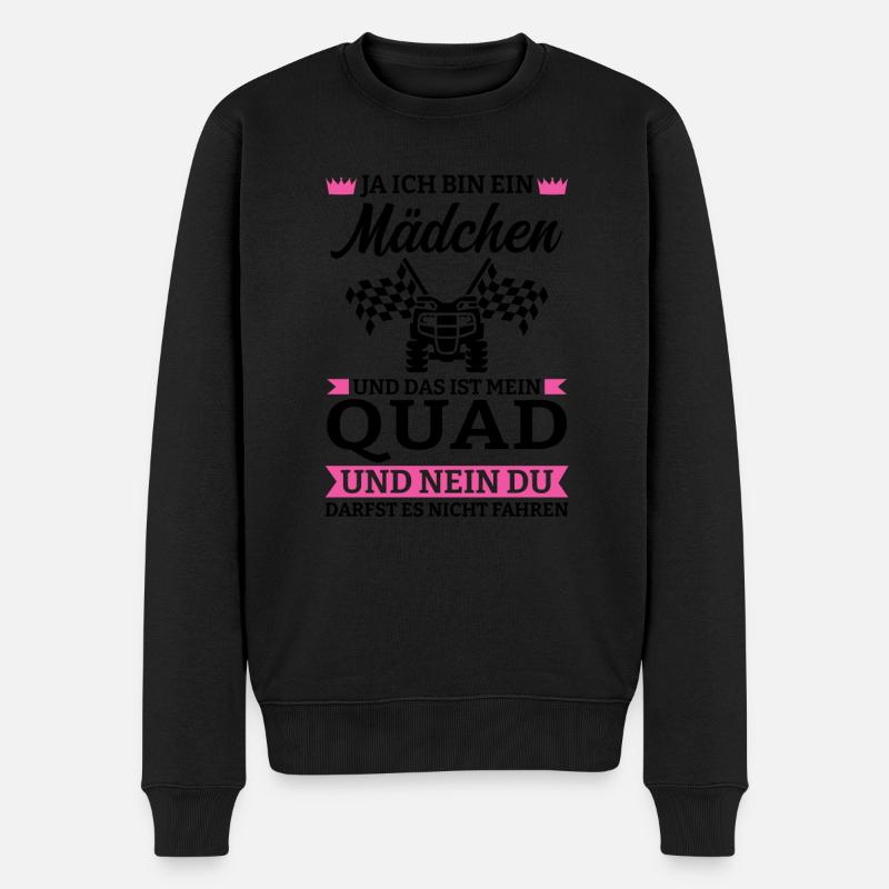 Quad Mädchen Quadfahrer Geschenk - Männer Premium Bio Pullover - Schwarz