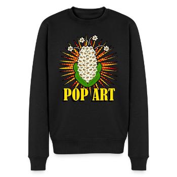 Popcorn Pop Art - Pull Premium bio Homme - noir - Devant - Nico (187cm)