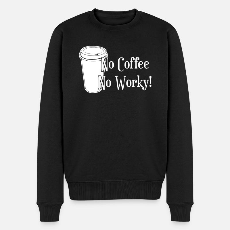Café et travail - Pull Premium bio Homme - noir