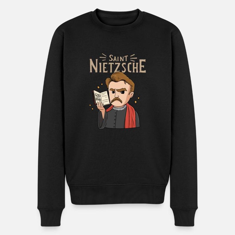 Philosophie de Saint Nietzsche - Pull Premium bio Homme - noir