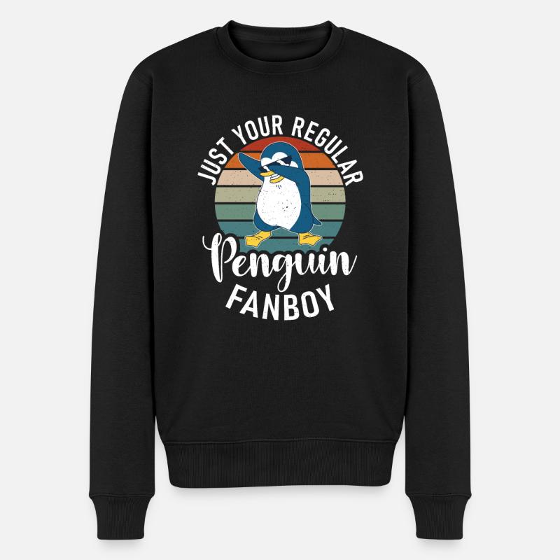 Penguin Lover Penguin Cadeaux - Pull Premium bio Homme - noir
