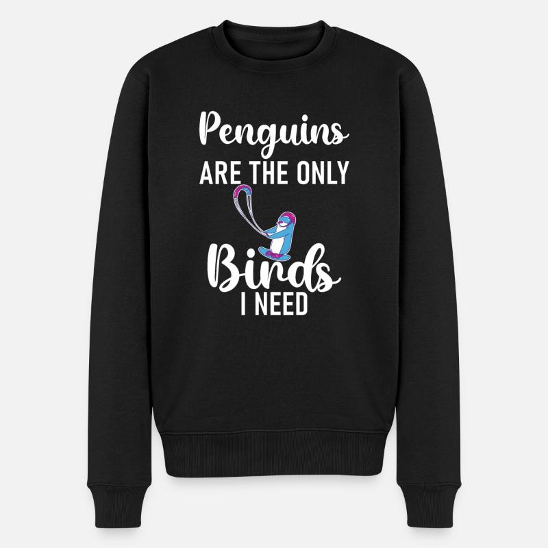 Penguin Lover Penguin Cadeaux - Pull Premium bio Homme - noir