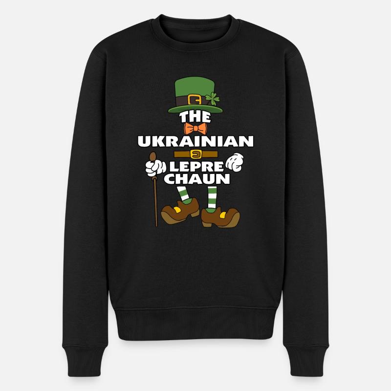 Le lutin ukrainien Saint-Patrick - Pull Premium bio Homme - noir