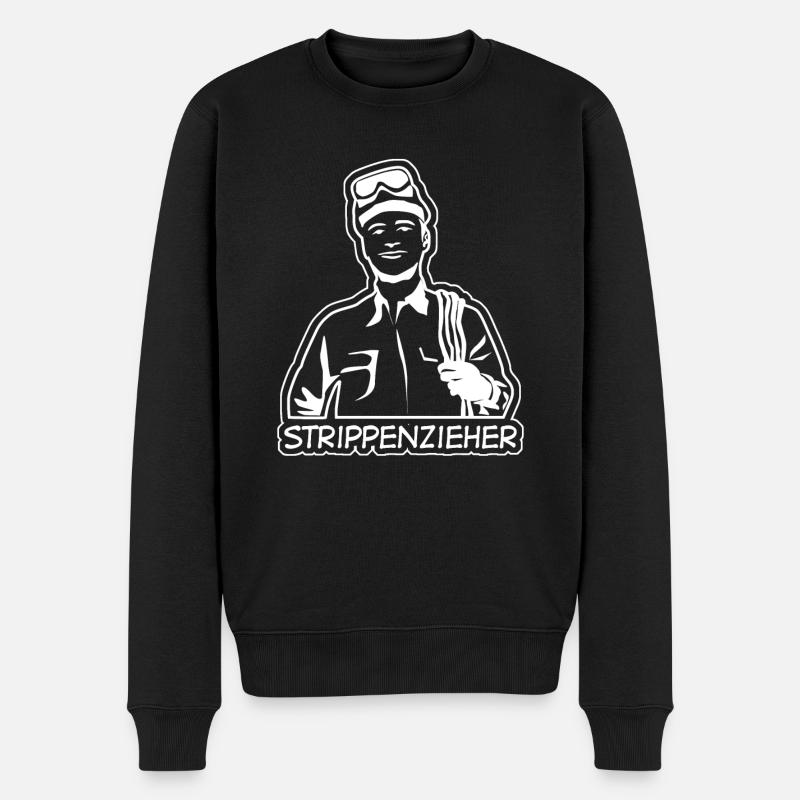 Elektriker Elektroniker Elektromeister - Männer Premium Bio Pullover - Schwarz