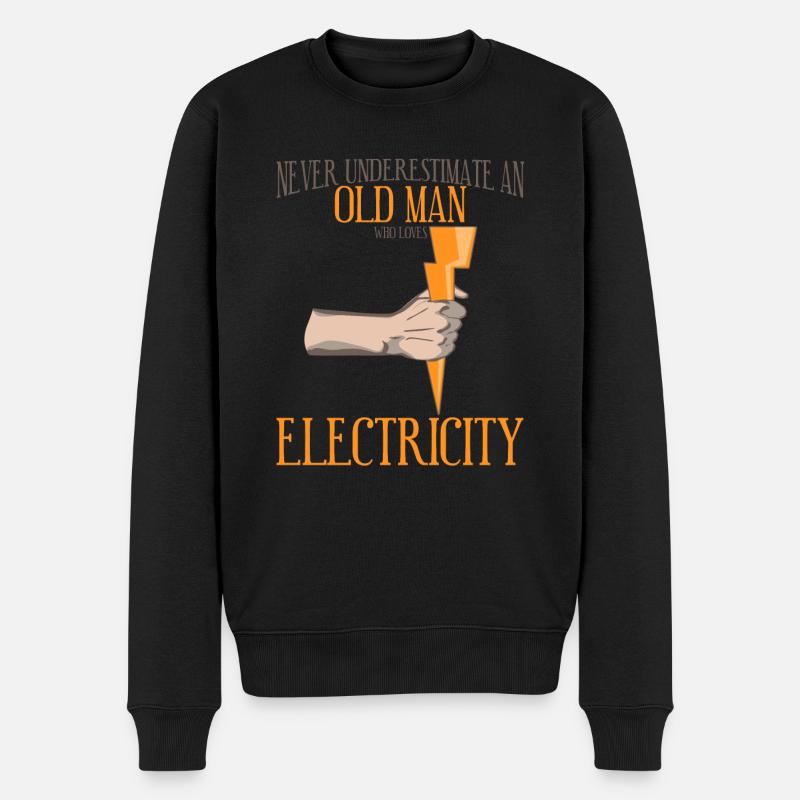 Elektriker Elektroniker Elektrotechnik - Männer Premium Bio Pullover - Schwarz