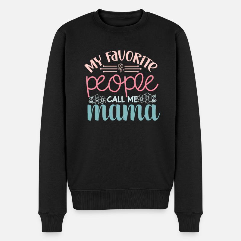 Mon peope préféré Appelez-moi Mama - Pull Premium bio Homme - noir