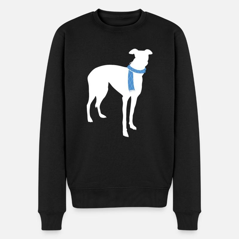 Whippet - Männer Premium Bio Pullover - Schwarz