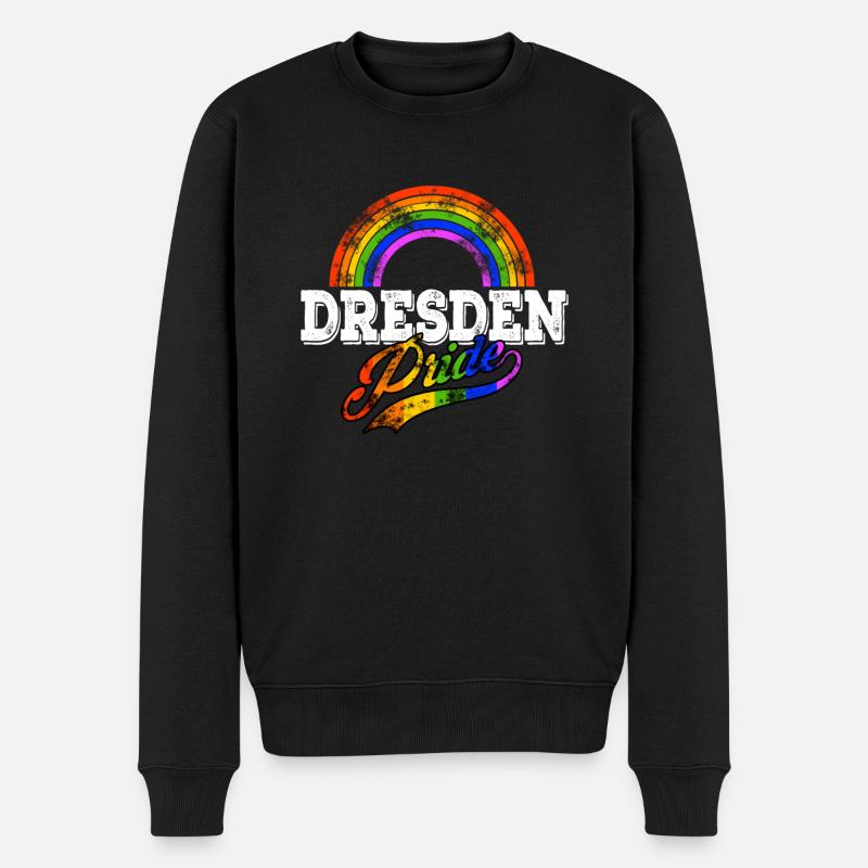 Pride Dresden - Männer Premium Bio Pullover - Schwarz