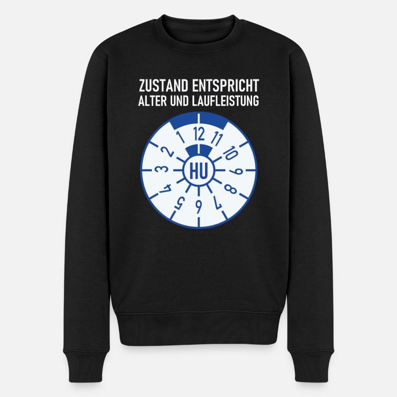 HU - Zustand entspricht Alter und Laufleistung - Männer Premium Bio Pullover - Schwarz