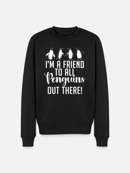 Penguin Lover Penguin Cadeaux - Pull Premium bio Homme - noir