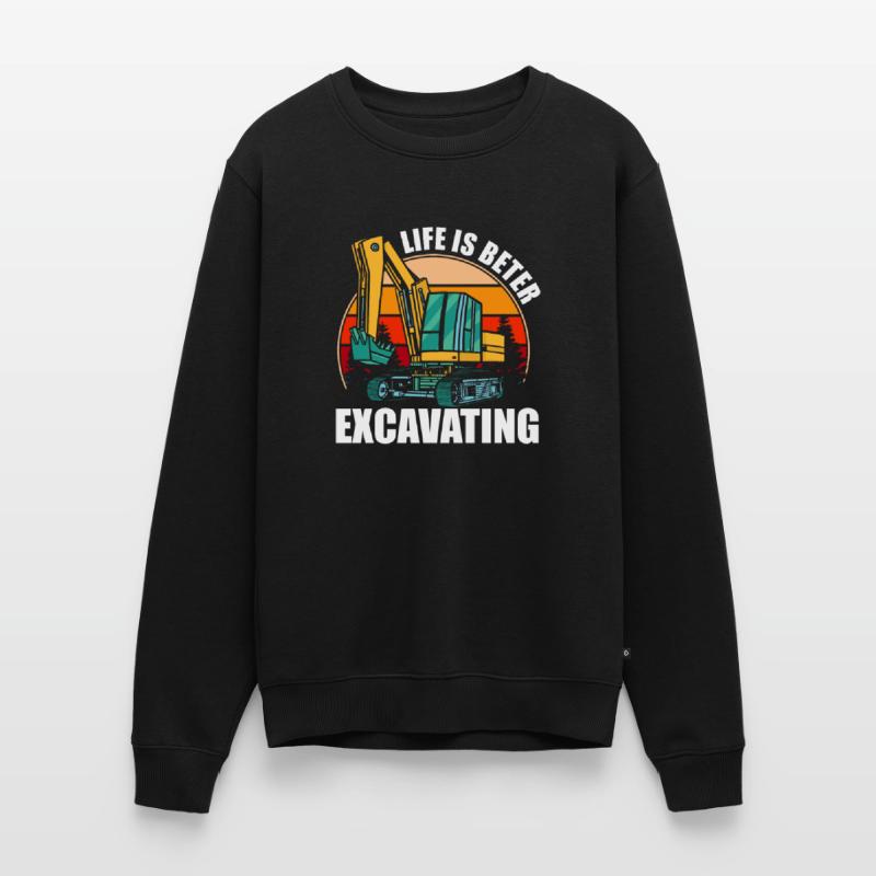 Construction machinery operator Excavator driver Excavator driver Construction workers Men's Premium Organic Jumper