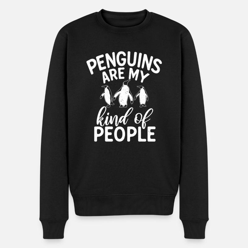 Penguin Lover Penguin Cadeaux - Pull Premium bio Homme - noir