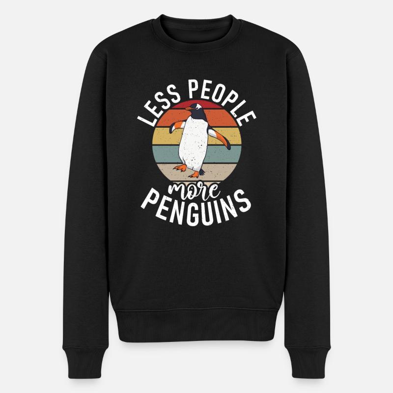 Penguin Lover Penguin Cadeaux - Pull Premium bio Homme - noir