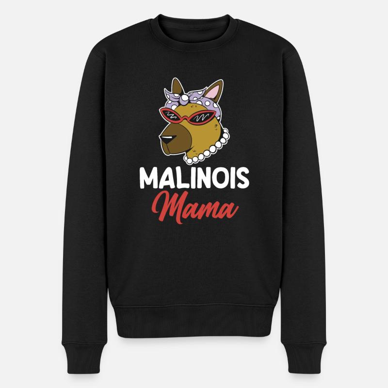 Maman Malinois - Pull Premium bio Homme - noir