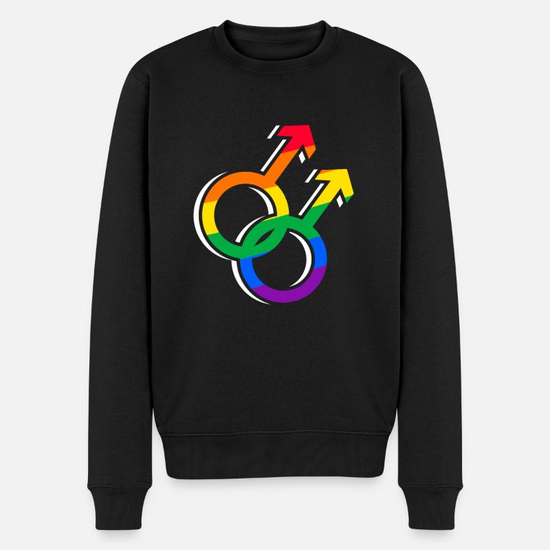 Pride - Männer Premium Bio Pullover - Schwarz