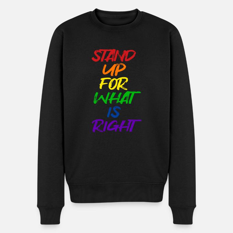 Pride LGBT Statement - Männer Premium Bio Pullover - Schwarz