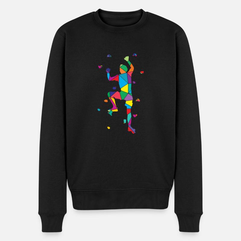 Escalade polygonale grimpante - Pull Premium bio Homme - noir