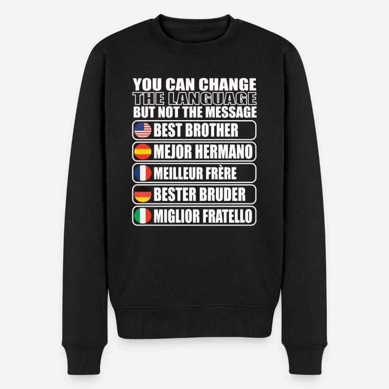 Geschenkidee für Bruder - Männer Premium Bio Pullover - Schwarz