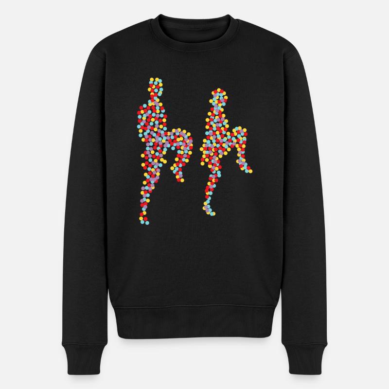 Boogie Woogie Tanzen Retro Swing - Männer Premium Bio Pullover - Schwarz
