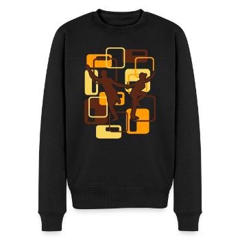 Boogie Woogie Swing Retro Musik Tanzen - Männer Premium Bio Pullover - Schwarz - Vorne - Nico (187cm)