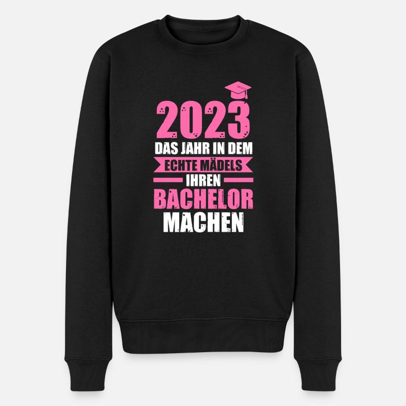 Bachelor 2023 Prüfung Prüfung Bestanden Geschenk - Männer Premium Bio Pullover - Schwarz
