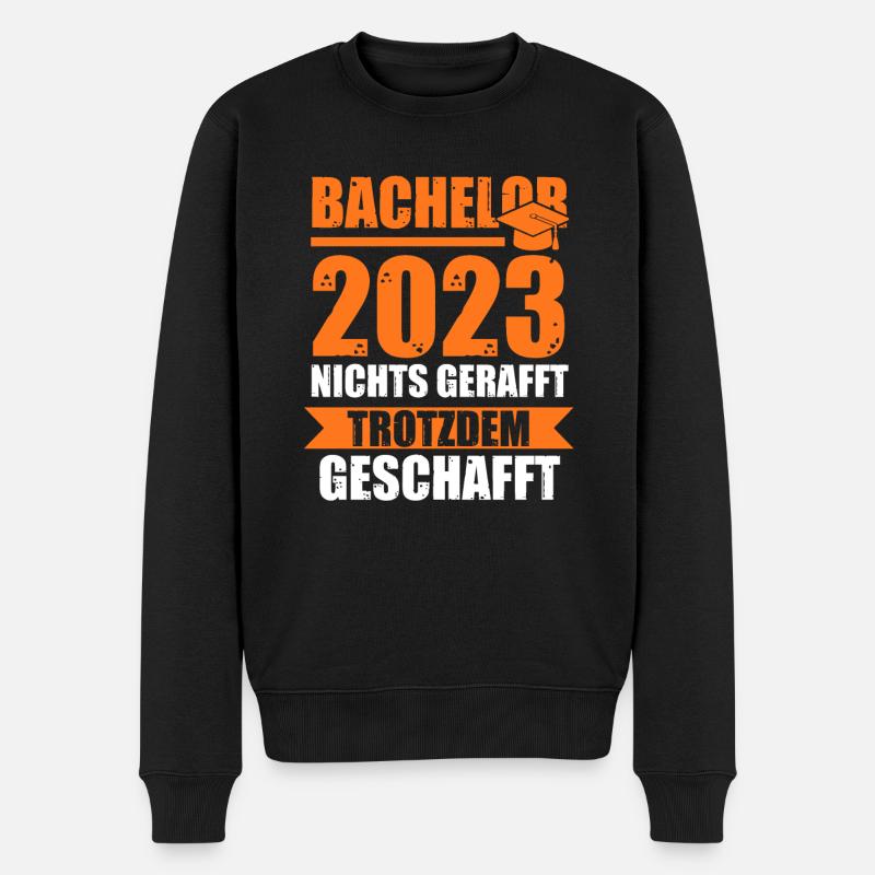 Bachelor 2023 Prüfung Bachelor Prüfung Geschenk - Männer Premium Bio Pullover - Schwarz
