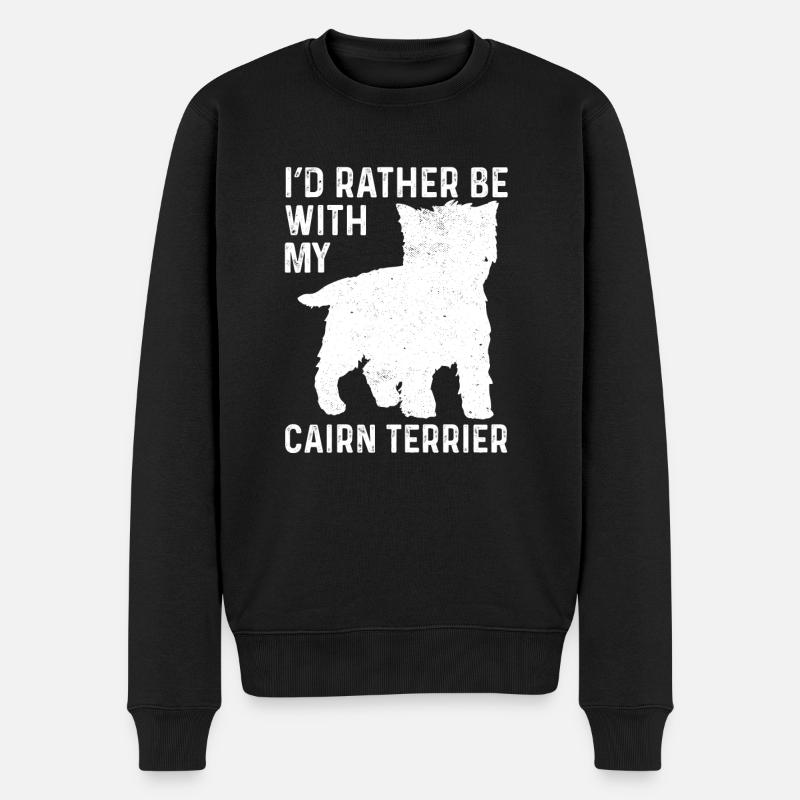 Cairn Terrier Chien - Pull Premium bio Homme - noir