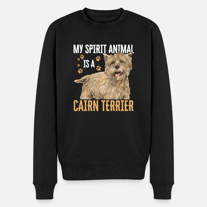 Cairn Terrier Chien - Pull Premium bio Homme - noir