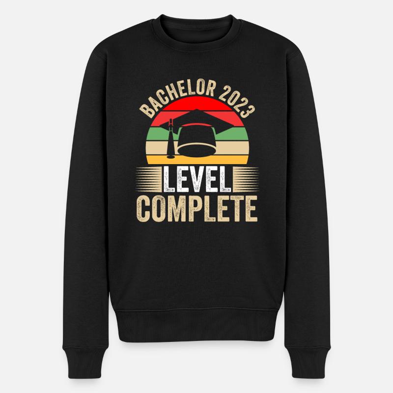 Bachelor 2023 Prüfung Bachelortitel Geschenk - Männer Premium Bio Pullover - Schwarz