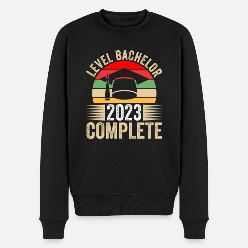 Bachelor 2023 Prüfung Bachelor Prüfung Geschenk - Männer Premium Bio Pullover - Schwarz
