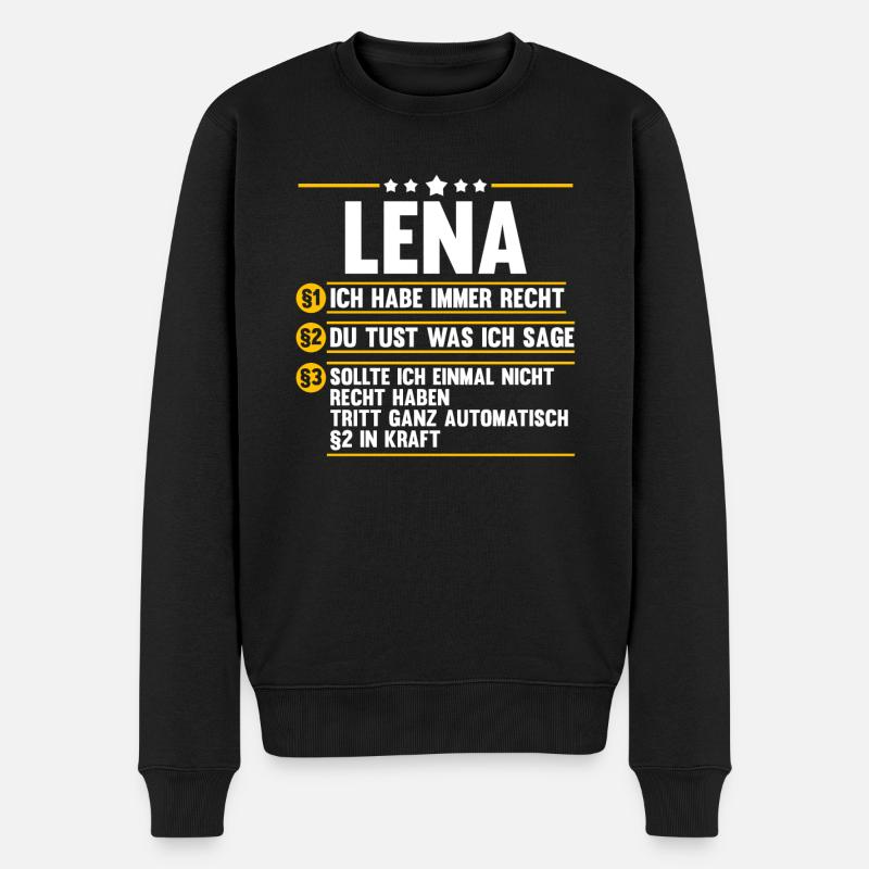 Lena - Männer Premium Bio Pullover - Schwarz
