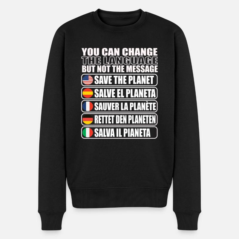 Save the planetary environment - Men's Premium Organic Jumper - black