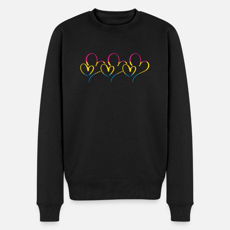 Pansexual Flagge Pride - Männer Premium Bio Pullover - Schwarz