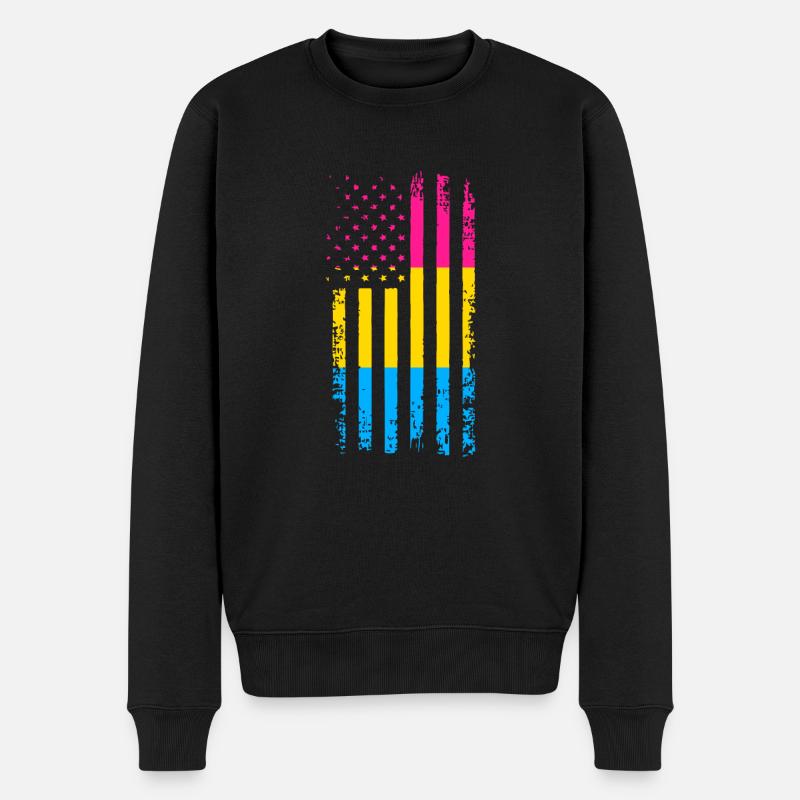 Fierté du drapeau pansexuel - Pull Premium bio Homme - noir