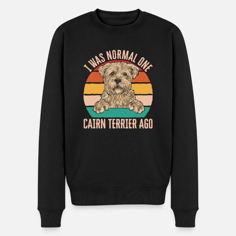 Cairn Terrier Chien - Pull Premium bio Homme - noir