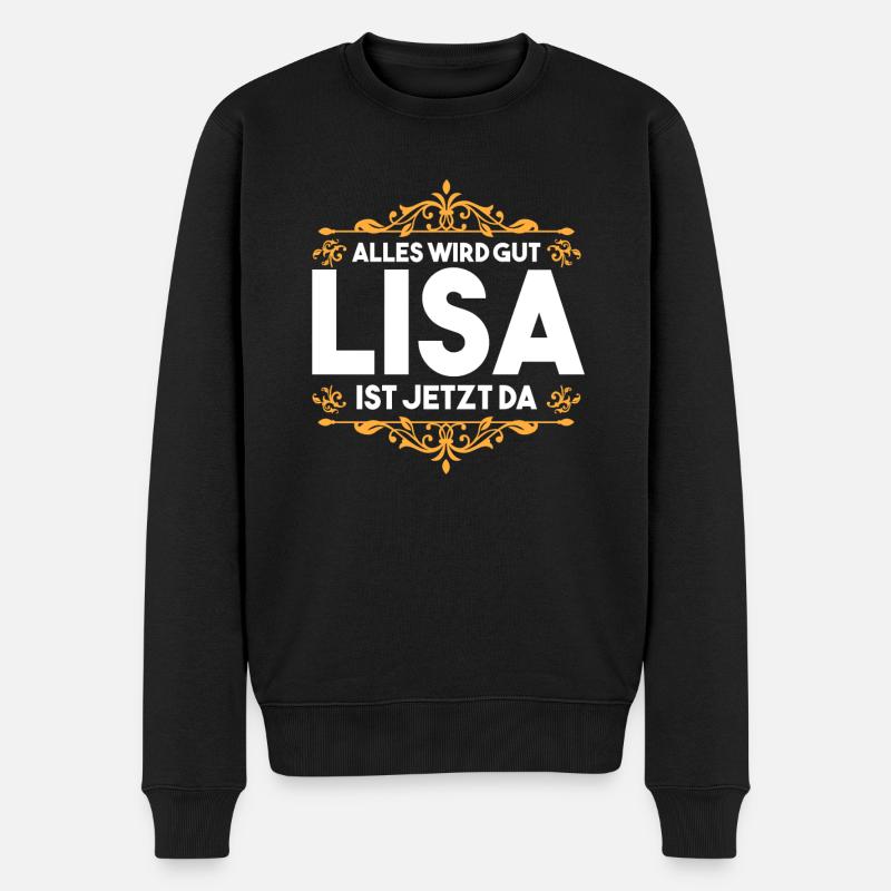 Lisa - Männer Premium Bio Pullover - Schwarz