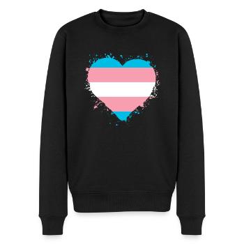 Pride LGBTQ Herz - Männer Premium Bio Pullover - Schwarz - Vorne - Nico (187cm)